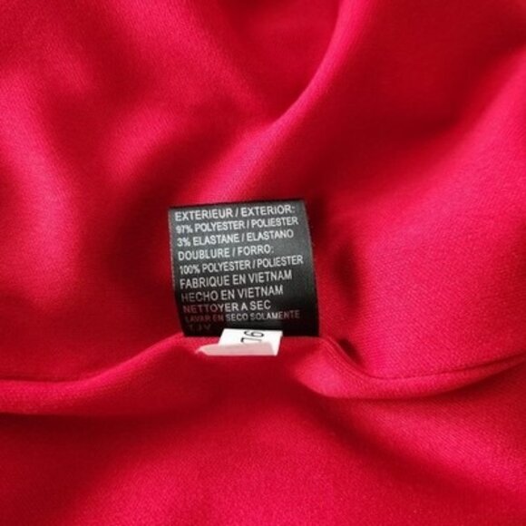 TAHARI Sleeveless Asymmetrical Ruched Sheath Dress Women's Size 8 Burgundy Red - Picture 11 of 12